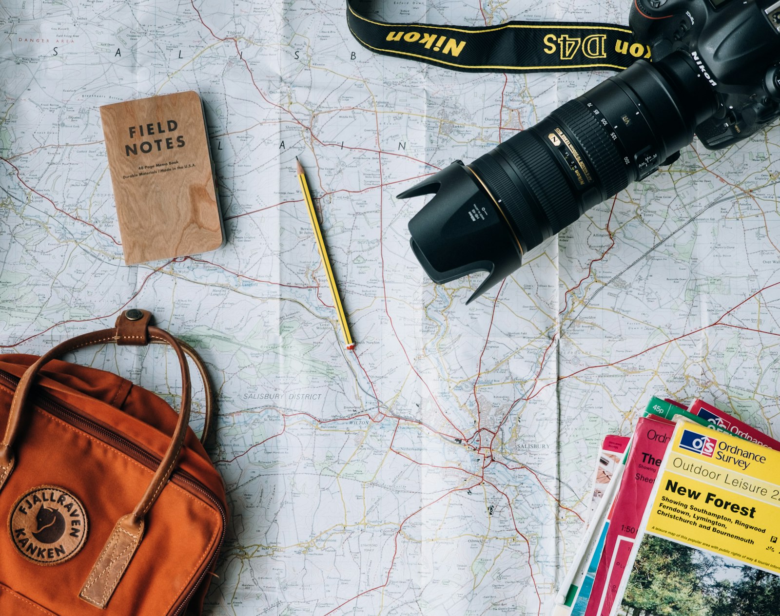 Car hire trip planning with map